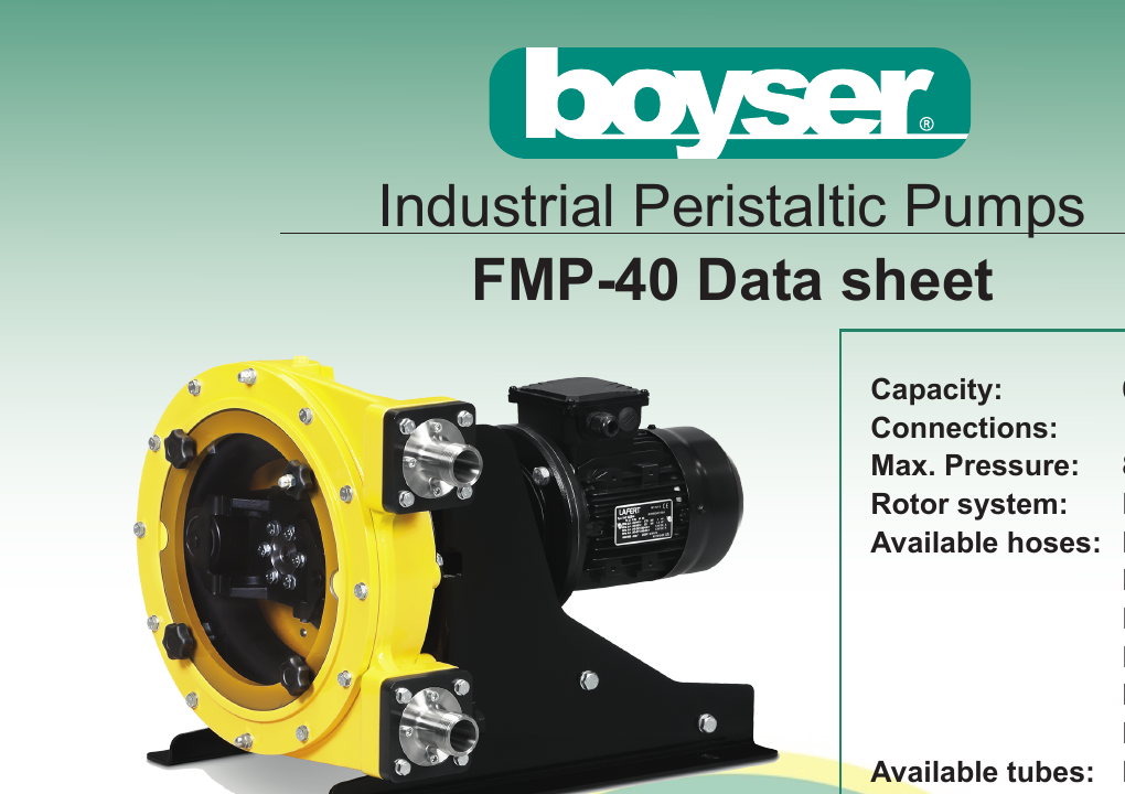 Boyser FMP-40 industrial peristaltic pump